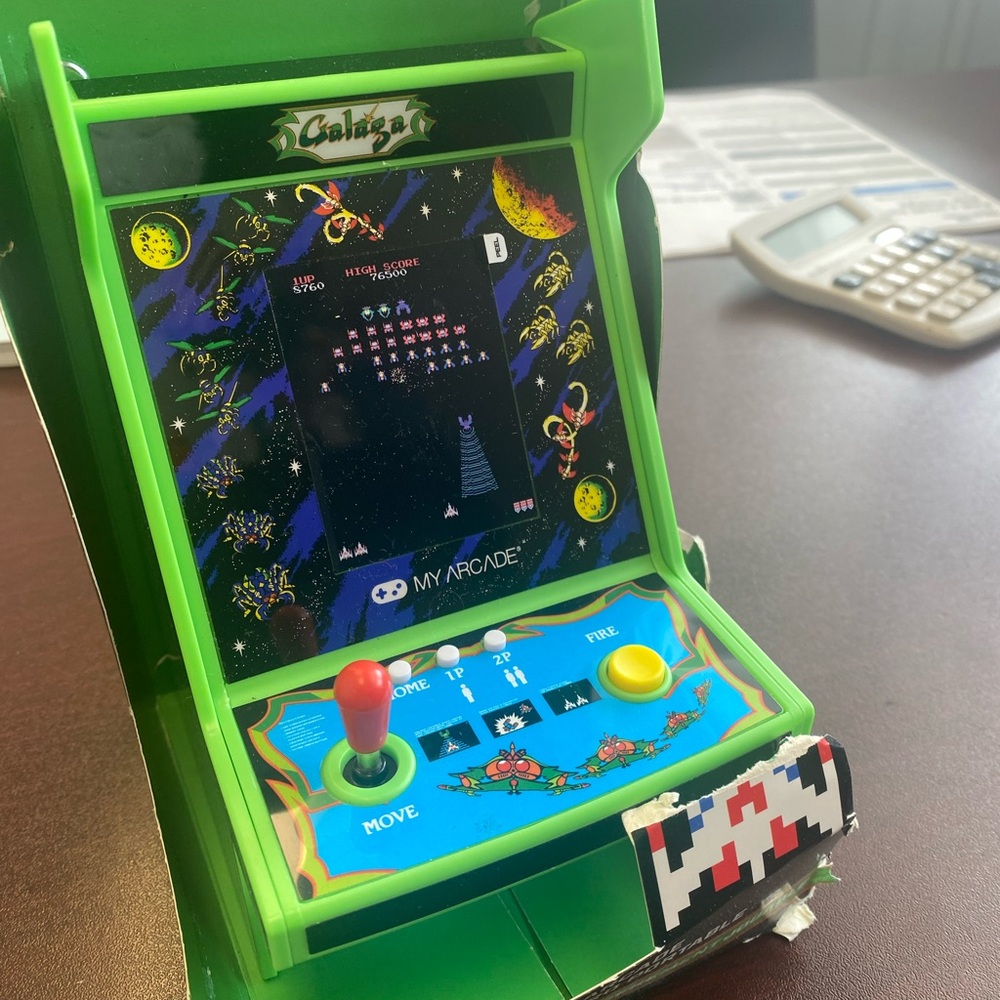 Arcade Vibrant Green Mini Gaming Console - Never Used or Turned On
